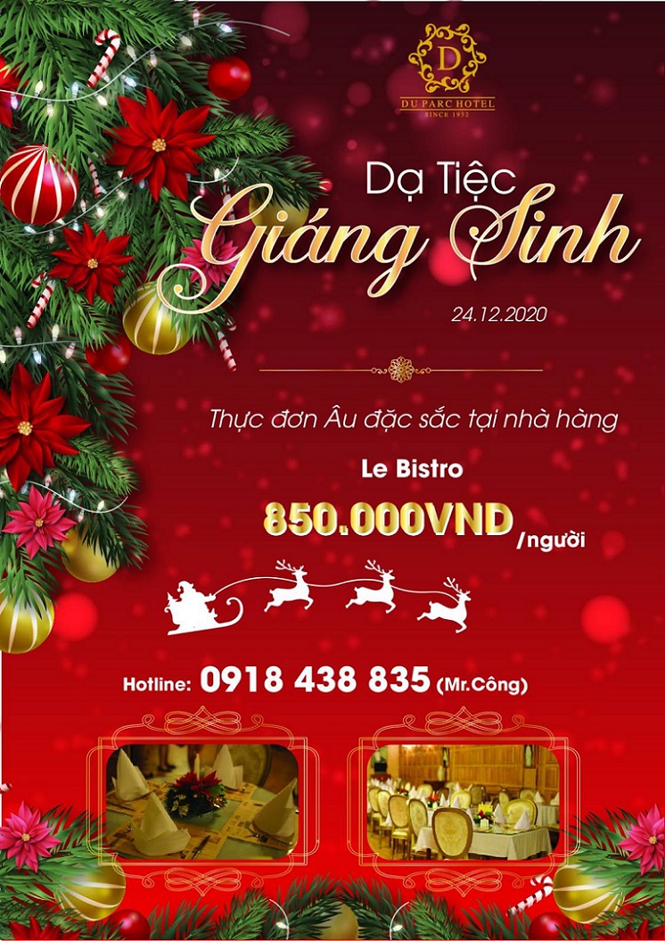 [Đã kết thúc] Vé tham dự dạ tiệc giáng sinh tại khách sạn Du Parc / Dalat Palace