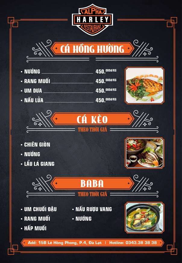 Đặt chỗ tại Nhà hàng Harley Đà Lạt
