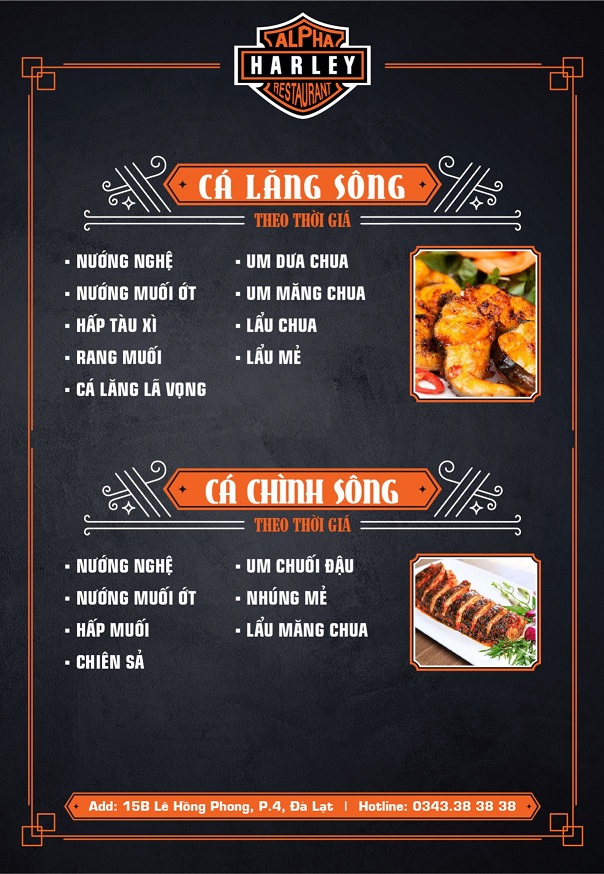 Đặt chỗ tại Nhà hàng Harley Đà Lạt