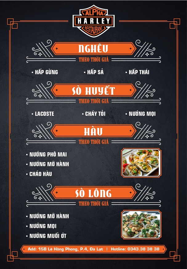 Đặt chỗ tại Nhà hàng Harley Đà Lạt
