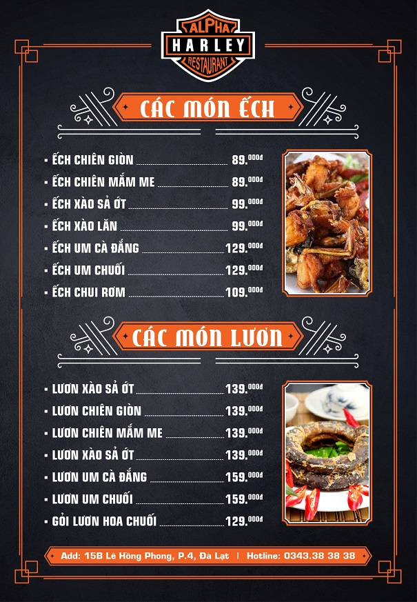 Đặt chỗ tại Nhà hàng Harley Đà Lạt