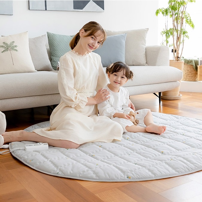 Thảm nhiệt phòng khách hình tròn BEBENUVO Heating Rug Cover (158 cm)