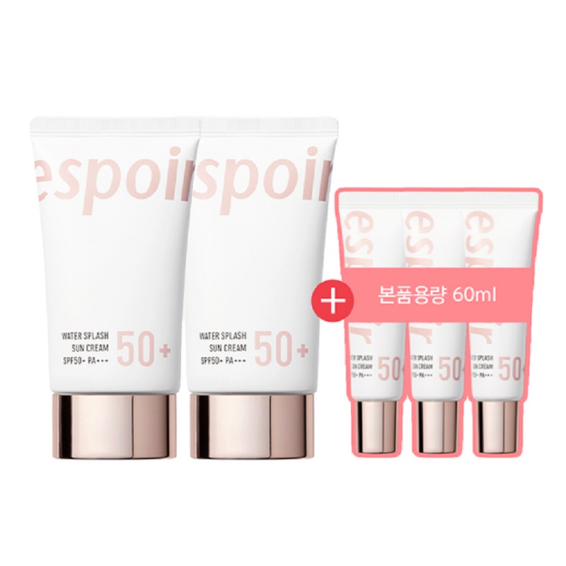 Bộ đôi kem chống nắng ESPOIR Water Splash Sun Cream Set SPF50+ PA+++ (60ml x 3)