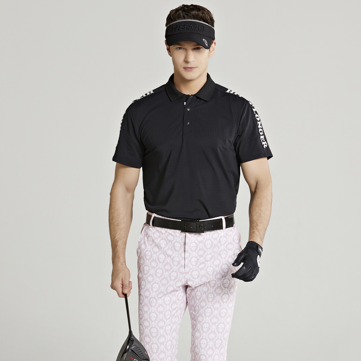 Áo golf tay ngắn có logo cho nam PASSARDI Golf Hàn Quốc