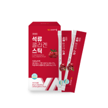 Thạch collagen lựu Pomegranate Collagen Jelly Stick Vitamin Village Hàn Quốc (Hộp 15 gói)