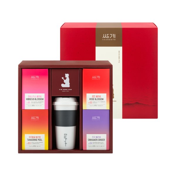 Set Quà tặng Trà kèm cốc giữ nhiệt Blossom Tumbler Tea Set Ssanggye Hàn Quốc