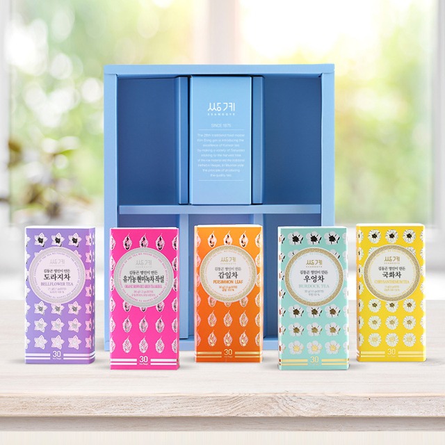 Set Quà tặng 5 Hộp trà Ssanggye Best 5 Hàn Quốc