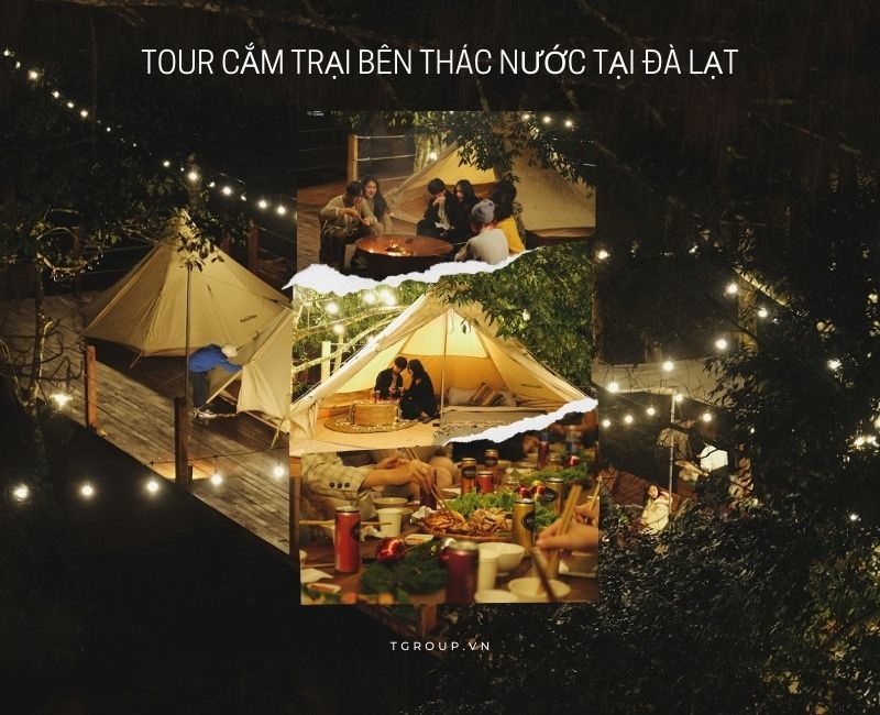 Tour cắm trại bên thác nước tại Đà Lạt