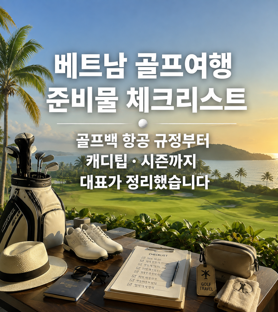 베트남 골프여행 준비물 체크리스트 — 골프백 항공 규정부터 캐디팁 · 시즌까지 대표가 정리했습니다