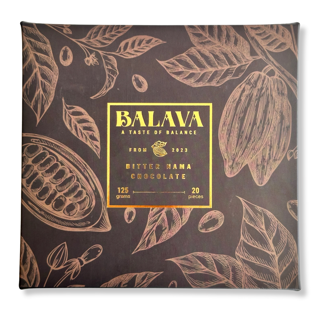NAMA CHOCOLATE - BALAVA ĐÀ LẠT Vị Bitter (Đắng) (145gr / 20 viên)