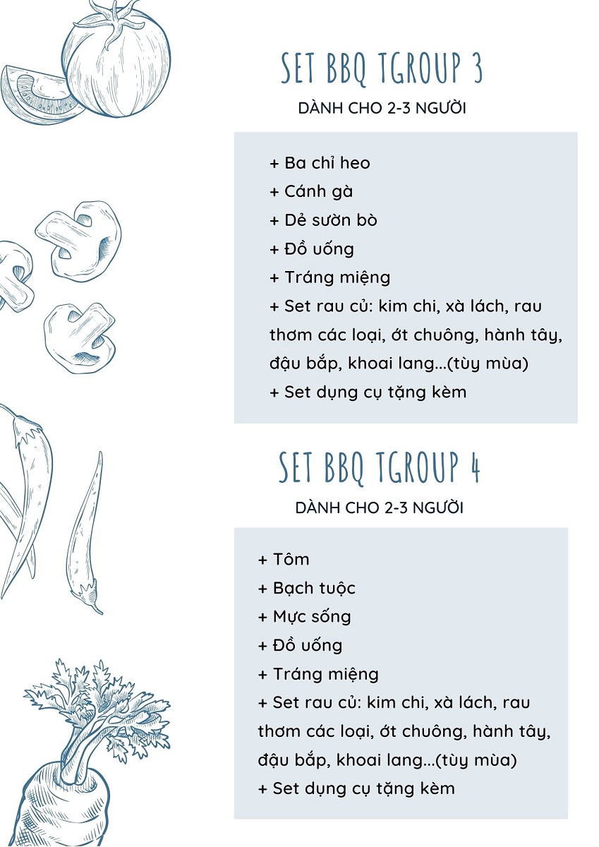 Set nguyên liệu BBQ tùy chọn